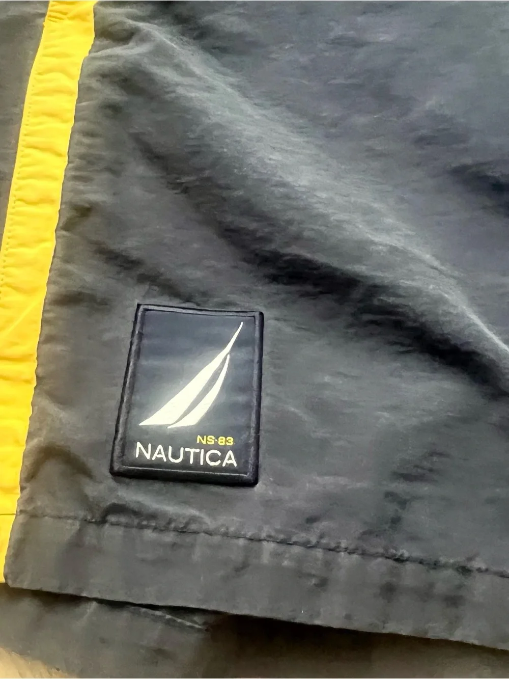 Nautica Surf Wear Mens M Blue Yellow Colorblock Board Shorts Swim Trunks Mesh 5'